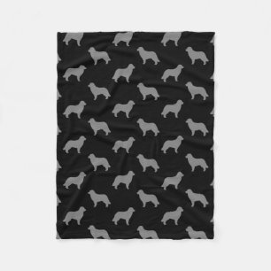 Leonberger-Hunderassen-Silhouetten-Muster Fleecedecke