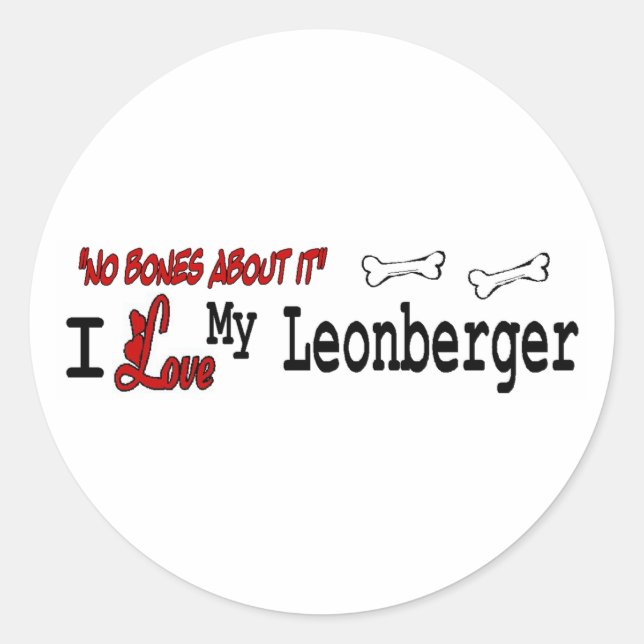 Leonberger (I-Liebe) Runder Aufkleber (Vorderseite)