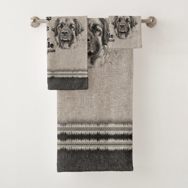 Leonberger Kunst, wenn alles Zitat versage Badhandtuch Set (Insitu)