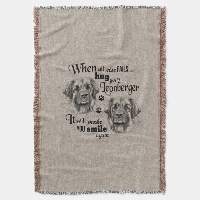 Leonberger Kunst, wenn alles Zitat versage Decke (Vorderseite Vertikal)