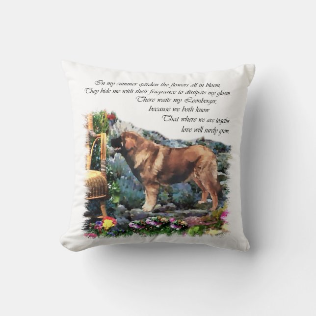 Leonberger Kunstgeschenke Kissen (Vorderseite)