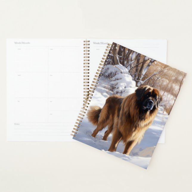 Leonberger Laissez-le neiger Noël (Devant avec enveloppe)