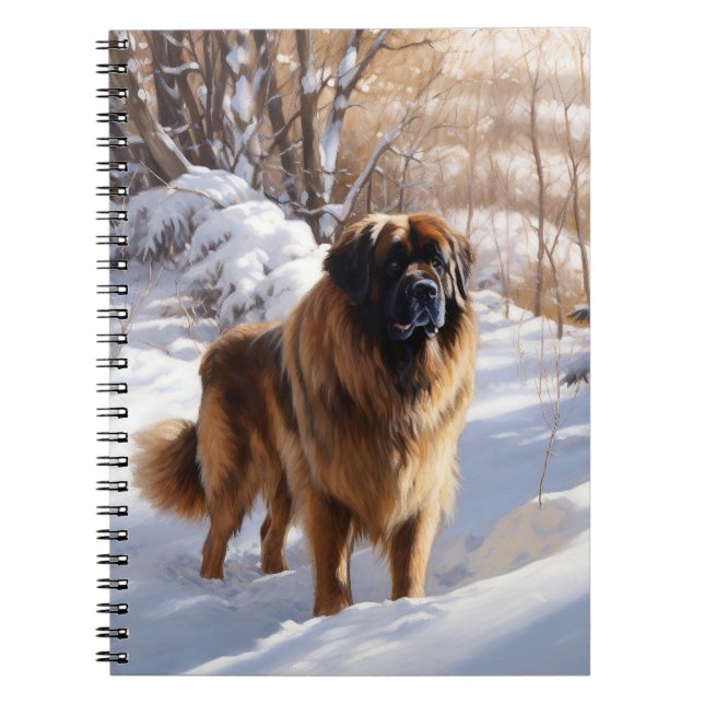 Leonberger lässt es Weihnachten schneien Notizblock (Vorderseite)