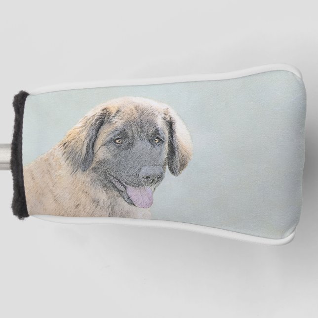 Leonberger Malerei - Niedliche Hundekunst Golf Headcover (Vorderseite)