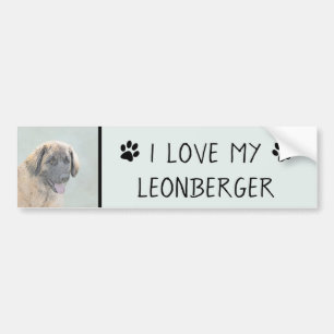 Leonberger Malerei - Niedliche Original Hundeschul Autoaufkleber
