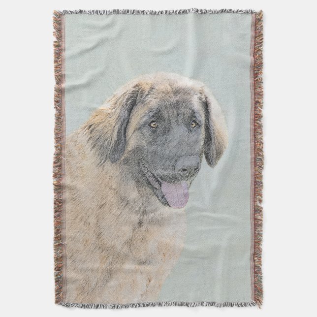 Leonberger Malerei - Niedliche Original Hundeschul Decke (Vorderseite Vertikal)