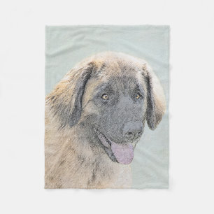 Leonberger Malerei - Niedliche Original Hundeschul Fleecedecke