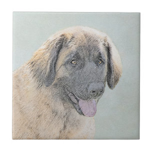 Leonberger Malerei - Niedliche Original Hundeschul Fliese