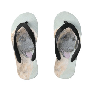 Leonberger Malerei - Niedliche Original Hundeschul Kinderbadesandalen