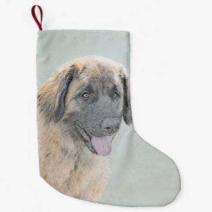 Leonberger Malerei - Niedliche Original Hundeschul Kleiner Weihnachtsstrumpf