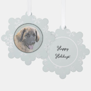 Leonberger Malerei - Niedliche Original Hundeschul Ornament Karte