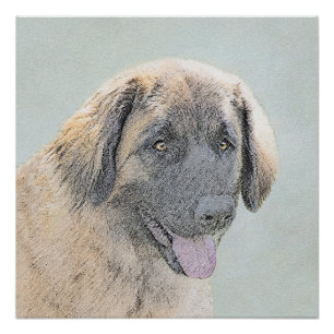 Leonberger Malerei - Niedliche Original Hundeschul Poster