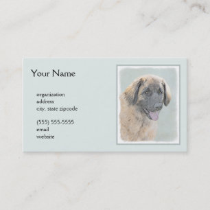 Leonberger Malerei - Niedliche Original Hundeschul Visitenkarte