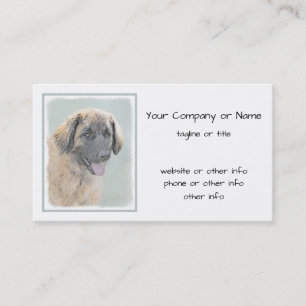 Leonberger Malerei - Süße originelle Hundekunst Visitenkarte