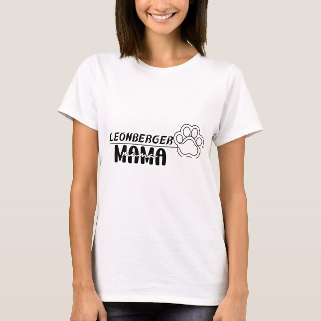 Leonberger Mama, Leonberger Lover, Dog Lover T-Shirt (Vorderseite)