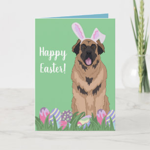 Leonberger Oaster Bunny Karte