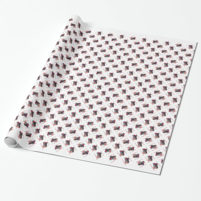 Leonberger Santa Paws Geschenkpapier (Ungerollt)