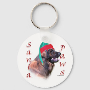 Leonberger Santa Paws Schlüsselanhänger