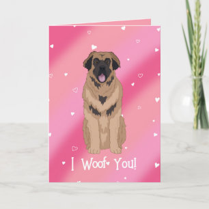 Leonberger Valentinstag Dankeskarte