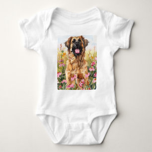 Leonberger Watercolor Baby Bodyanzug Strampler