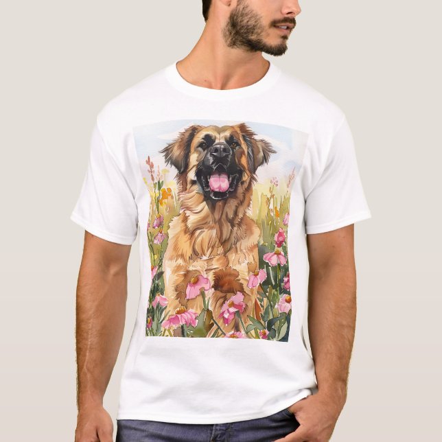 Leonberger Watercolor Men's T-Shirt (Vorderseite)