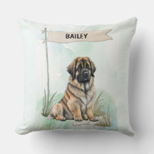 Leonberger Watercolor Personalized Dog