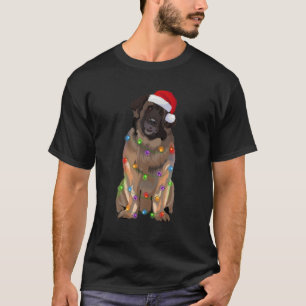 Leonberger Weihnachtslicht Xmas Hund Lover Santa H T-Shirt