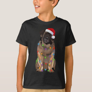Leonberger Weihnachtslicht Xmas Hund Lover Santa H T-Shirt