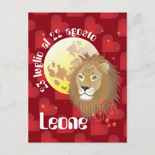 Leone 23 luglio al 22 agosto Cartolina Postkarte