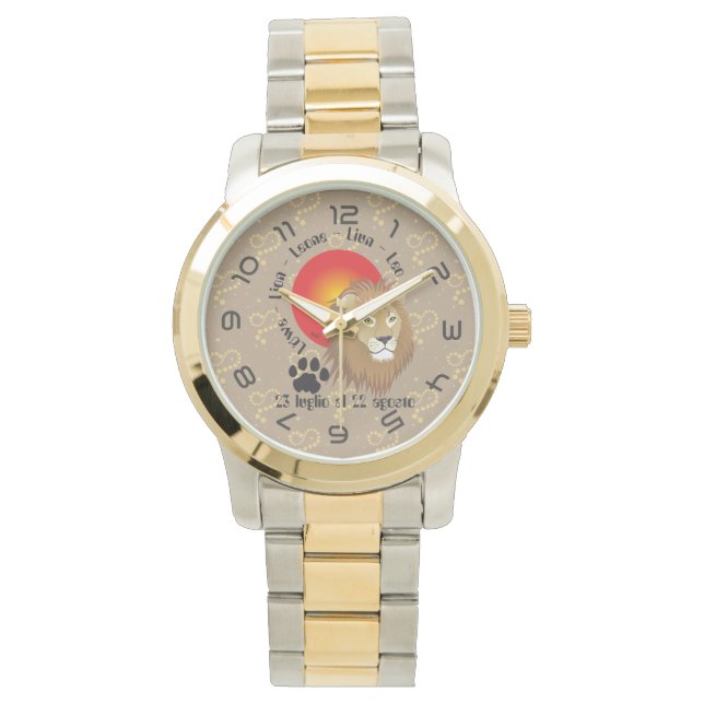 Leone 23 luglio al 22 agosto Orologio Armbanduhr (Vorderseite)