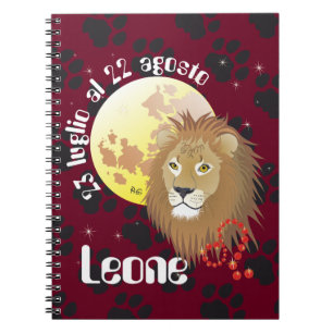 Leone 23 luglio al 22 agosto Taccuino Notizblock