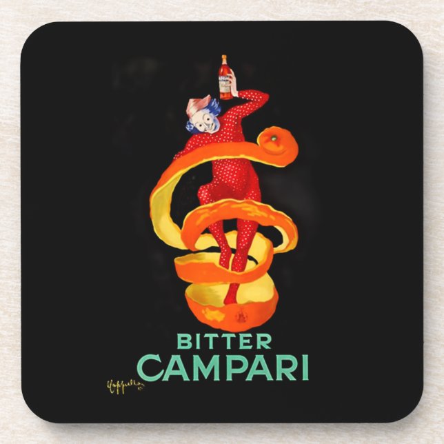 Leonetto Cappiello Bitter Orange Likörposter Getränkeuntersetzer (Vorderseite)