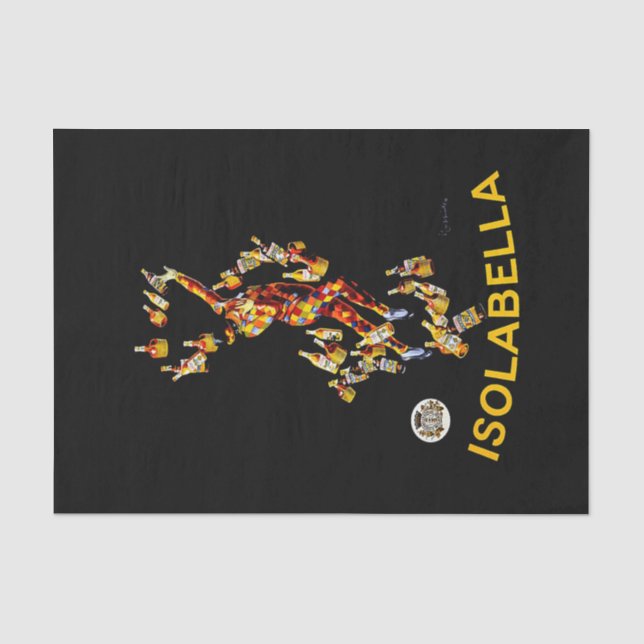 Leonetto Cappiello Isolabella Liköre Werbung Seidenpapier (Vorderseite)