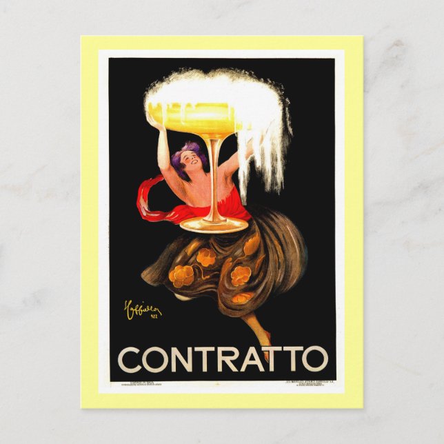 Leonetto Cappiello Italienischer Champagner Postkarte (Vorderseite)