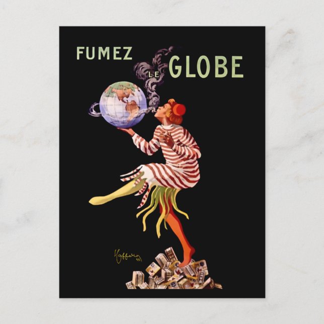 Leonetto Cappiello-Rauchen-Werbeplakat Postkarte (Vorderseite)