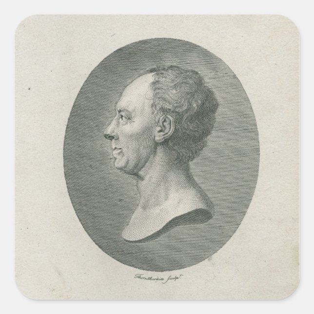 Leonhard Euler Quadratischer Aufkleber (Vorderseite)