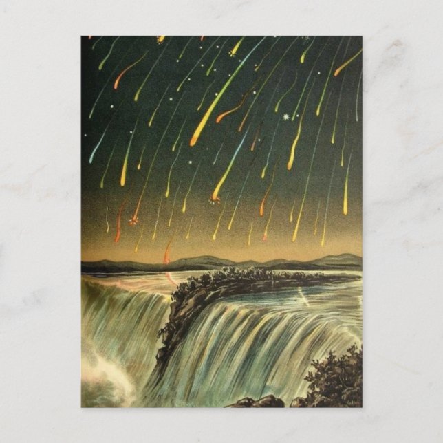 Leonid Meteor Storm Painting aus dem Jahr 1883 Postkarte (Vorderseite)