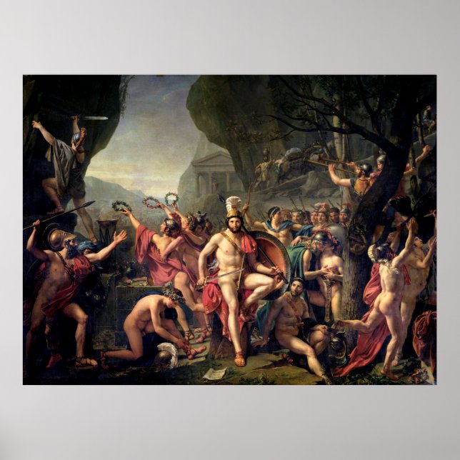 Leonidas bei Thermopylaxe Poster (Vorne)