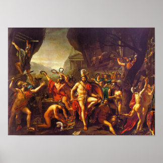 Leonidas bei Thermopylaxe Poster