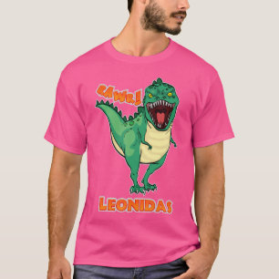 Leonidas Name Personalisiert Custom Dinosaur Rawr T-Shirt