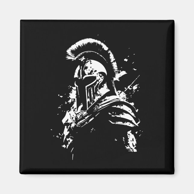 Leonidas Spartan Helmet Gym Sparta Workout Griechi Magnet (Vorne)
