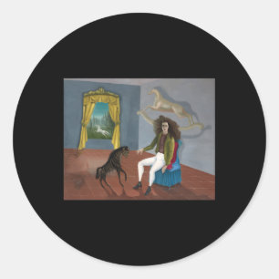 Leonora Carrington Selbstportrait Berühmter Surrea Runder Aufkleber