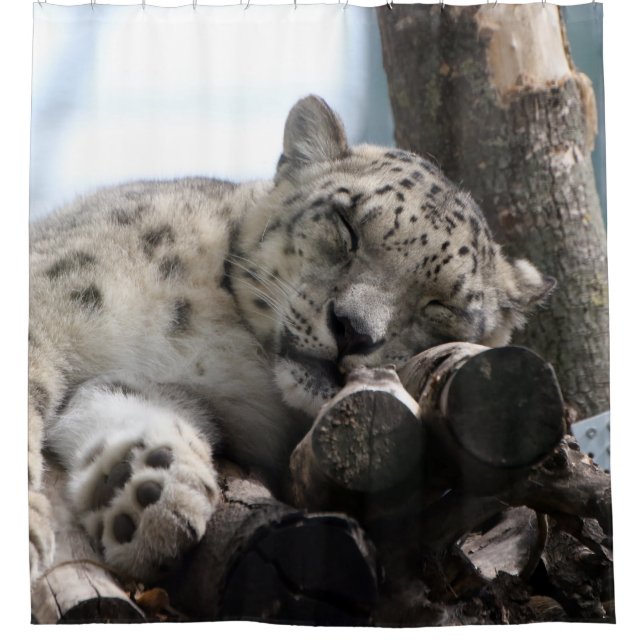 Leopard 002 duschvorhang (Vorderseite)