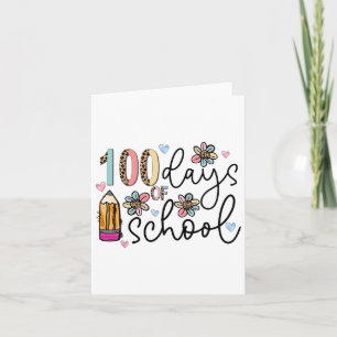Leopard 100 Tage der Schule Niedlichen Bleistift L Karte