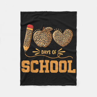 Leopard 100 Tage Schule 100 Tage Lehrer Pupi Fleecedecke