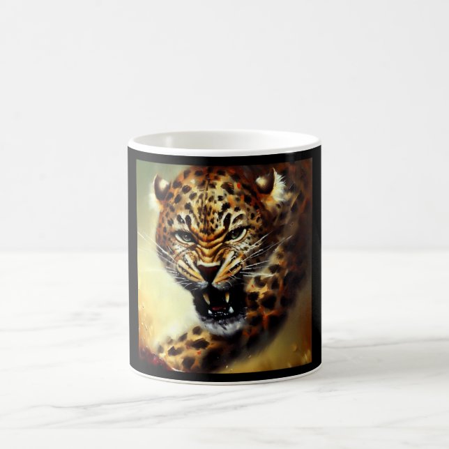 Leopard (10) Wildkatze Kaffeetasse (Mittel)