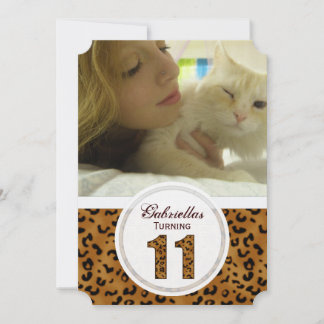 Leopard 11. Geburtstag: Bild:Party Einladung