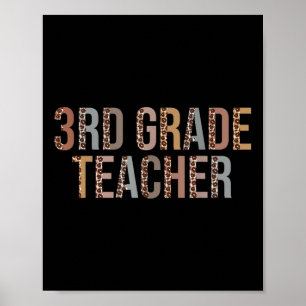 Leopard 3. Klasse Lehrer liefert Funny Back To S Poster