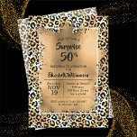 Leopard 50th Birthday Party Invitations<br><div class="desc">Elegant leopard print is overlaid with gold faux foil and your birthday party details in chic lettering for ANY AGE birthday. COORDINATING items available in our store.</div>
