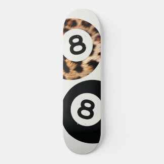 Leopard 8 Ball Chic Skateboard Wall Art
